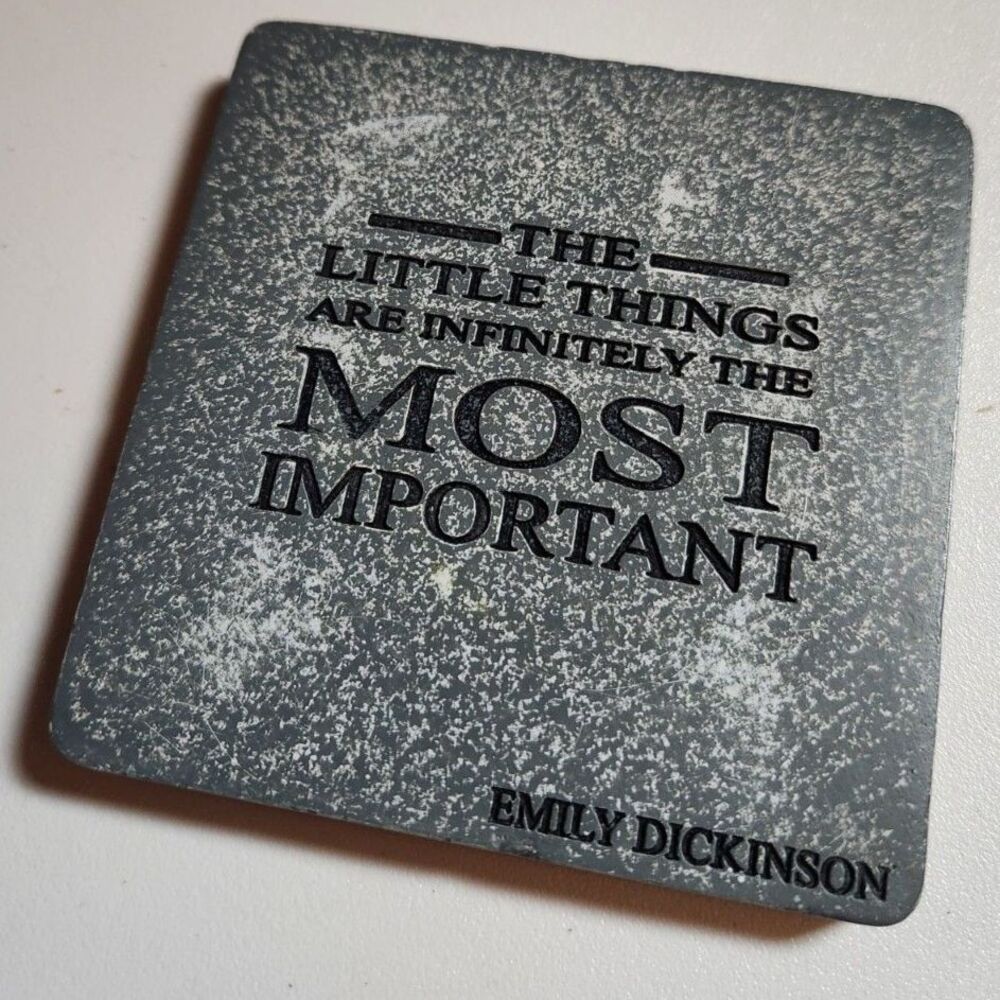 Inspirational Plaque “The Little Things” Quote Emily Dickinson Style